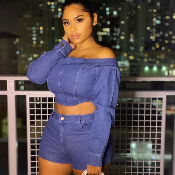 Pants - Denim shirt set